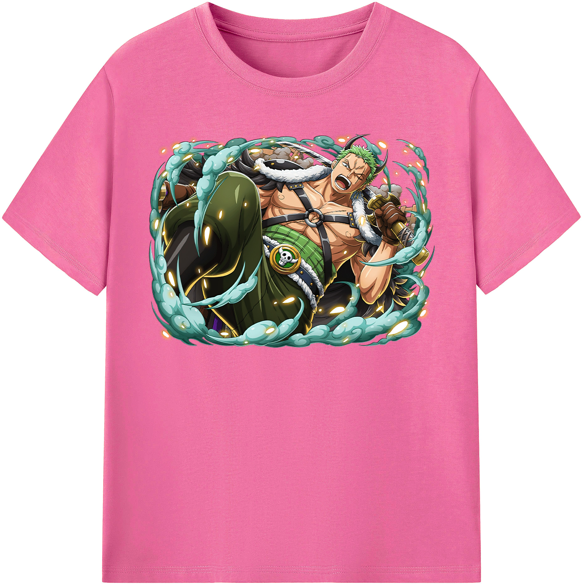 ワンピース ロロノア・ゾロ ONE PIECE Roronoa Zoro レディースカジュアルプリントTシャツ（綿100％）